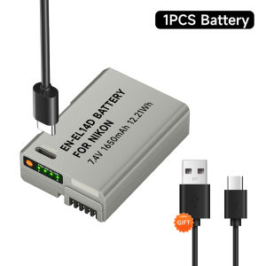PALO Baterai 1650mah EN-EL14 ENEL14A EL14 Pengisian Daya TIPE-C For Nikon D3300 D3400 D3500 D5300 D5500 D3100
