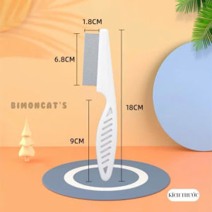 Lược chải ve rận bọ chét cho chó mèo | Lược gỡ rối lông thép không gỉ chải lông thú cưng