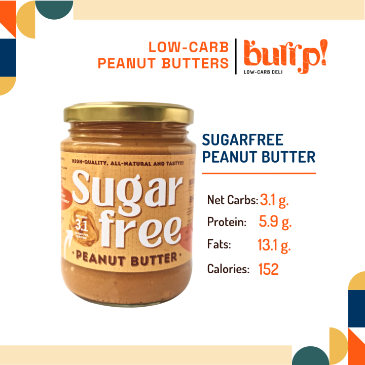 Burrp SugarFree Peanut Butter Sugarfree Low Carb Keto Low Calorie
