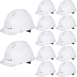 Safety Helmet 4 Point Suspension with Vents and Cotton Brow Pad ABS Construction Hardhats for Safety Adjustable Ratchet Hard Hats for Work Head Protection