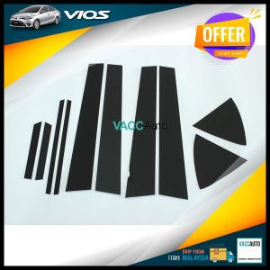 Toyota Vios (3rd Gen) Door Pillar Dark (PC) Window Door PC Center Pillar Cover 2013-2019 XP150 NCP150 3rd Vacc Auto
