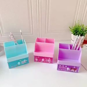 EASTHILL Kawaii Kuromi Cinnamoroll My Melody Large Capacity Desktop Pen Holder Sanrioed Anime Drawer Stationery Storage
