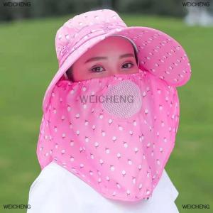 [COD] WEICHENG Sun Hat Female Summer Hat Cover Face Breathable Sun Hat All-match Summer Hat with Big Rim Anti-ultraviolet Cycling Sunhat