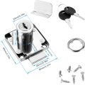 4 Pack Cabinet Drawer Locks with Keys, Keyed Alike Furniture Locker Lock, 3/4" 20mm Cylinder Cam Drawer Locks Chrome-Finish Zinc Alloy, Security cam Drawer Lock for Wardrobe Dresser Mailbox. 
