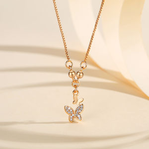 Y825 Kalung Wanita Anti Karat Fashion Kalung Kupu-Kupu Kalung Titanium Wanita Liontin Butterfly