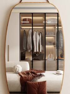🌟SG STOCK🌟Hanging Full Length Mirror Irregular Frame Wall Mirror for Dressing View Decorative Wall Mount Mirror
