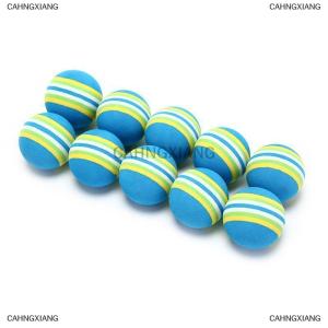 [COD] CAHNGXIANG Jcefa 10Pcs Rainbow Stripe foam Sponge Golf Balls Swing Practice Training Aids