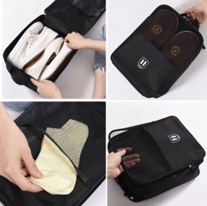กระเป๋าใส่รองเท้า 119 ฿ กันน้ํา กันฝุ่น มีหลายช่อง ใส่ได้หลายคู่ พกพาสะดวก จัดวางได้ง่าย มี 3 สี