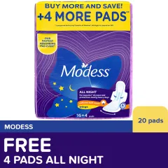 Modess Long Body Adapt with Wings Sanitary Napkin 8s - Regular