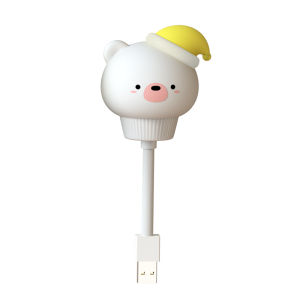 Lampu Tidur Kamar Mini USB Motif Lucu/Lampu Tidur Anak LED USB Desain Lucu dengan Remote Control