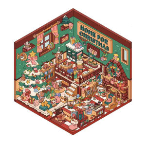 Sticker 3D phong cách không gian đa chiều thu nhỏ nhiều chủ đề