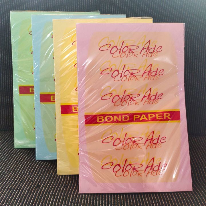 Color Ade Colored Bond Papers 500 sheets, Long & Short Lazada PH