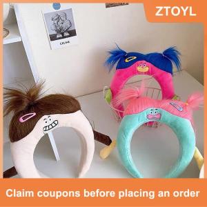 【ZTOYL】 2023 New 1PC Phim Hoạt Hình Vui Biểu Tính Xấu Xí Dễ Thương Đầy Màu Sắc Búp Bê Bọt Biển Tóc Hoop Headband Cho Phụ Nữ Cô Gái Tóc Phụ Kiện