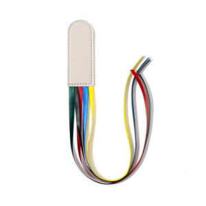 Leather Bookmarks Ribbon Bookmarks with 5 Color Ribbons Bible Book Marks Ribbon Page Markers for Bible Poems Novel