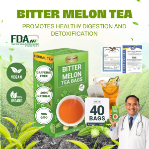 Ampalaya Bitter Melon Tea by Leaf Lea Caffeine Free & Non-GMO Detox Herbal Drink