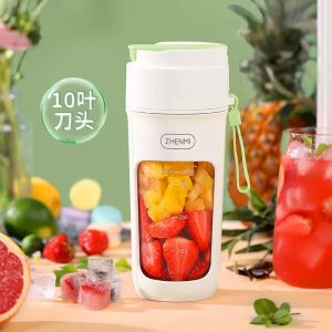 NEWEST ZHENMI 10-blade Juicer small portable household multi-function juicer electric stirring juice cup crushed ice coffee/臻米果汁杯10叶刀头可碎冰