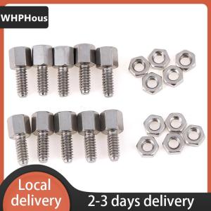 [COD] WHPHous Ship within 24 hours 10Sets 5+7mm Header Plate Bracket Stud Bolt & Nut Nuts Screw D-Sub VGA serial