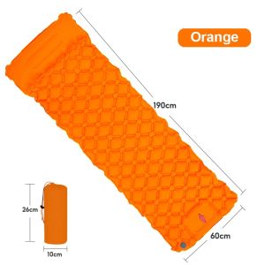 Outdoor Camping Sleeping Pad Folding Sleep Mat Beach Inflat Mattress with Pillows Ultralight Air Mat Travel Hiking New
