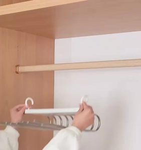 Foldable Trouser Rack Non-slip Clothes Trouser Hanger Wardrobe Storage Rack Seamless Trouser Clip