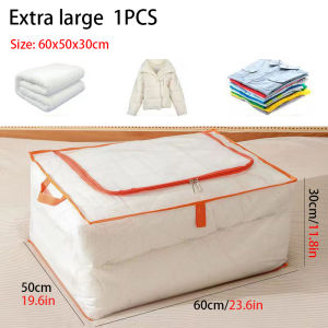 Dung lượng lớn Túi lưu trữ có thể gập lại PVC Túi lưu trữ trong suốt không thấm nước Dung lượng lớn Quần áo gia đình Túi lưu trữ chăn 2026