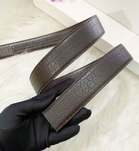Thắt lưng nam da dập vân dây có răng cưa không kèm mặt dùng để thay thế bản 3.5cm dài 110cm