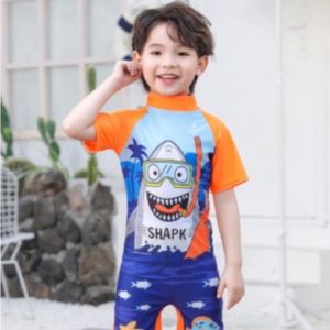 ชุดว่ายน้ำลายพลางแขนยาวลายพลาง เนื้อผ้านิ่มระบายอากาศได้ดี ไม่อับชื่น สำหรับเด็กผู้ชายอายุตั้งแต่ 2-12 ปี