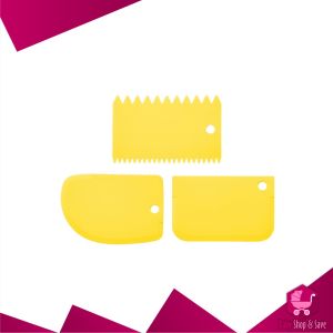 BabyShop-C1042 Pemotong Adonan Kue Roti ISI 3PCS Scraper Kue Perapih Krim Kue Pisau Potong Roti