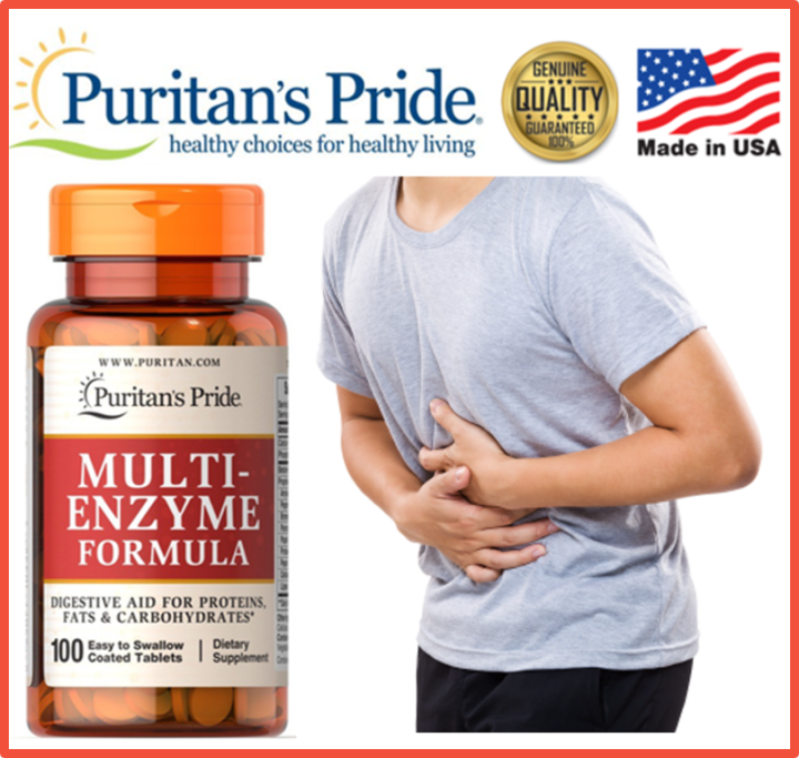 Multi Enzyme Formula 100 เม็ด Puritan's Pride super strength Lazada.co.th