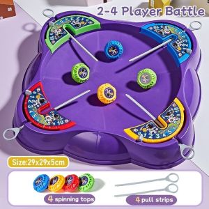 Spinning Top Launcher Gyroscope Set Spinning Top Gyro Disk Plate Battle Game Toy For Boys Girls Kids