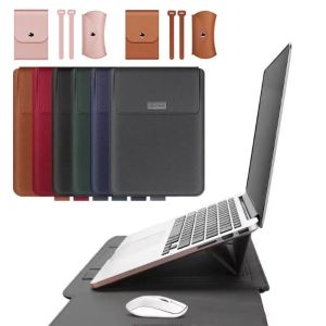 FIRST SONG Thickened 5 in1 Laptop Sleeve Bag Non-ic Ultra Thin Laptop Case Cover Notebook Bag Waterproof Laptop Stand Cover Travel Use