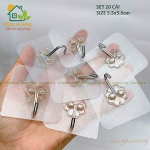 Combo 20 móc dán tường trong suốt không khoan đục chịu lực tốt