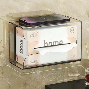 Punch-Free Wall-Mounted Paper Box Waterproof Wall-Mounted Wall Mounted Kitchen Toilet Paper Drawer Box
