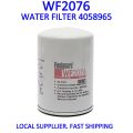 WF2076 COOLANT FILTER, 4058965 3318319 WATER FILTER [LOCAL STOCK, SHIP WITHIN 24HRS] FOR CUMMINS, COMPATIBLE BALDWIN PF906 CARQUEST 86113 DONALDSON P553261 FLEETGUARD FF109 HASTINGS FF906. 