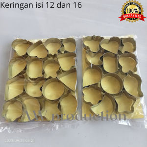 CETAKAN KUE KERING ISI 12 PCS DAN 16 PCS COKIES CUTTER BISCUITS PELENGKAP CETAKAN KUE KERINGAN