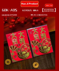 Kotak Angpao Imlek Mini Motif Etnik & Modern Warna Merah