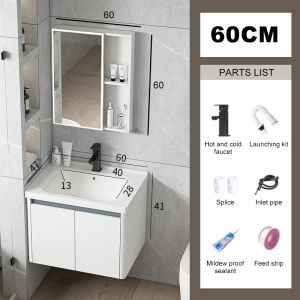 White Aluminum Bathroom Sinks Cabinet lavatory sink complete set sink for bathroom antirust