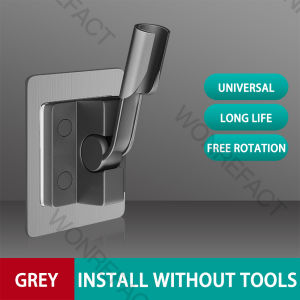 Pada masa yang sama pancuran mandian boleh laras pemegang pemegang Punch-Free 180 Degree Rotation Shower Bracket Universal