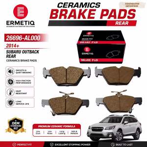 Subaru Outback 2014 Up Brake Pad / Brake Pads Rear Disc Set Ceramic Heavy Duty 26696-AL000 ( car accessories )
