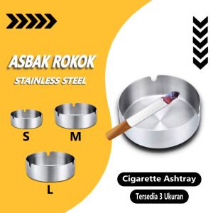 Asbak Roko Stenlis 12cm 10cm 8cm 12 cm 10 cm 8 cm Asbak Stainless Steel Bulat Asbak Cafe Hotel
