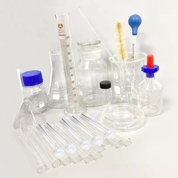 【in stock】Glassware+cone+flask+laboratory+adhesive head instrument ...