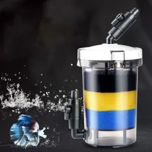 CUTE ELVES Ultra-quiet Pre-Filter Fish Tank Filter Transparent 6W Fish Tank External Filter Professional Pre Filter Bucket Fish Tank Filter Barrel Fish Tank
