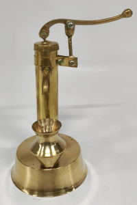 Traditional Brass Miniature Toy Showpiece | Vintage Antique Hand Pump Telephone & Piano Design | Decorative Tabletop Home Décor | 1 Pc