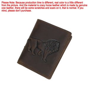Royal Bagger Vintage Wallets for Men Genuine Cowhide Large Capacity Card Holder Crazy Horse Leather Simple Clutch Purse 1462