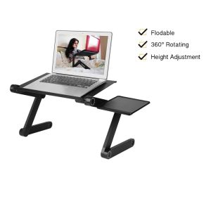Ayuqi® Home Multi-purpose Foldable Laptop Table Lazy Table Bed Table with Tablet Holder for Work Study