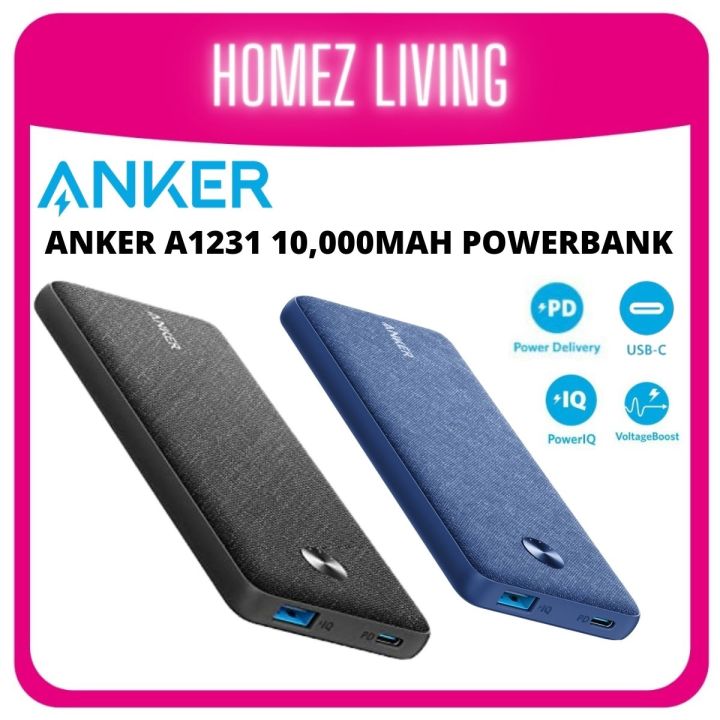 Anker A1231 Powercore Slim 10000 Pd 10000mah Portable Charger Usb C Power Delivery 18w Power 8628