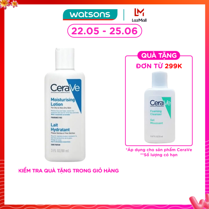 [MUA LÀ CÓ QUÀ] Sữa Dưỡng Ẩm CeraVe Moisturising Lotion 88ml