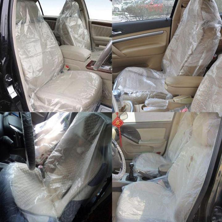 1* Universal 10pcs Transparent Car Interior Seat Covers Dustproof Plastic  Protectors Disposable Lazada PH
