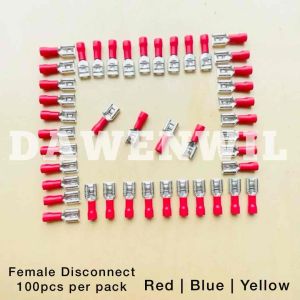 100 Pcs FEMALE DISCONNECT | Capacitor Terminal Lugs | DAWENWIL