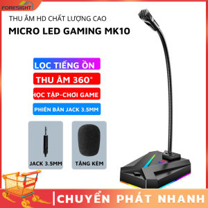 Micro Máy Tính Laptop Có LED Thu Âm 360 Độ Lọc Tiếng Ồn Độ Nhạy Cao Cho Học Tập Thuyết Trình Chơi Game