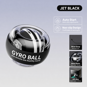 LED Gyro Wrist Ball Magnetic Hand Grip Strength Trainer Finger Forearm Power Stress Relief Bola Genggam Tangan